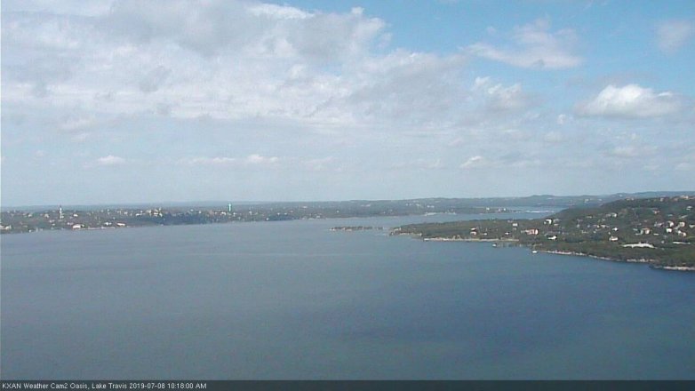 Lake Travis webcam, July 8, 2019 9:20 AM CT