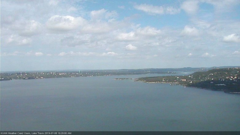 Lake Travis webcam, July 8, 2019 9:30 AM CT