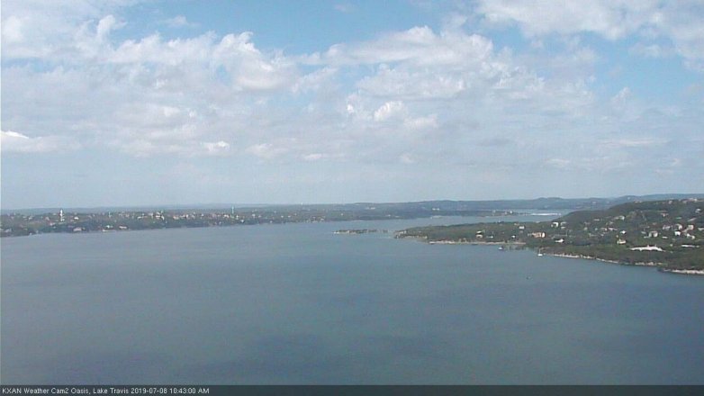 Lake Travis webcam, July 8, 2019 9:45 AM CT