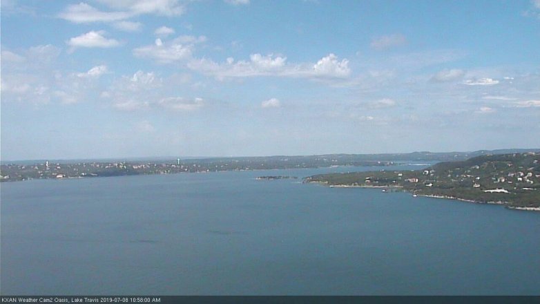 Lake Travis webcam, July 8, 2019 10:00 AM CT