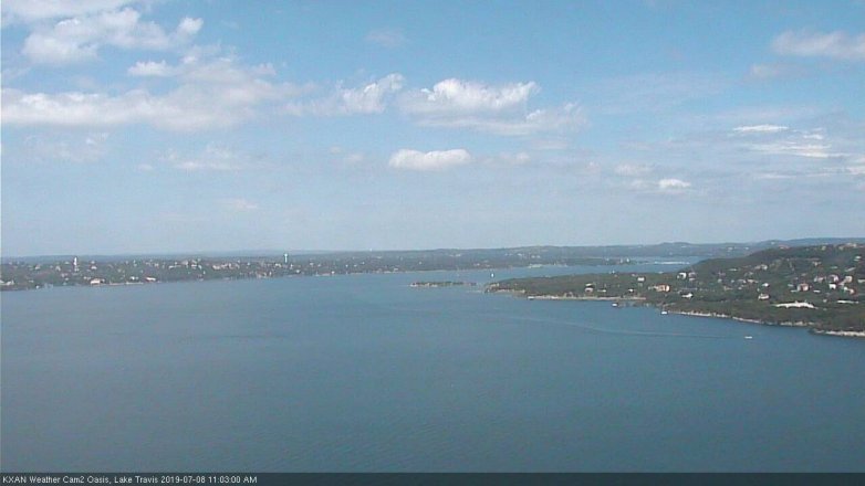 Lake Travis webcam, July 8, 2019 10:05 AM CT