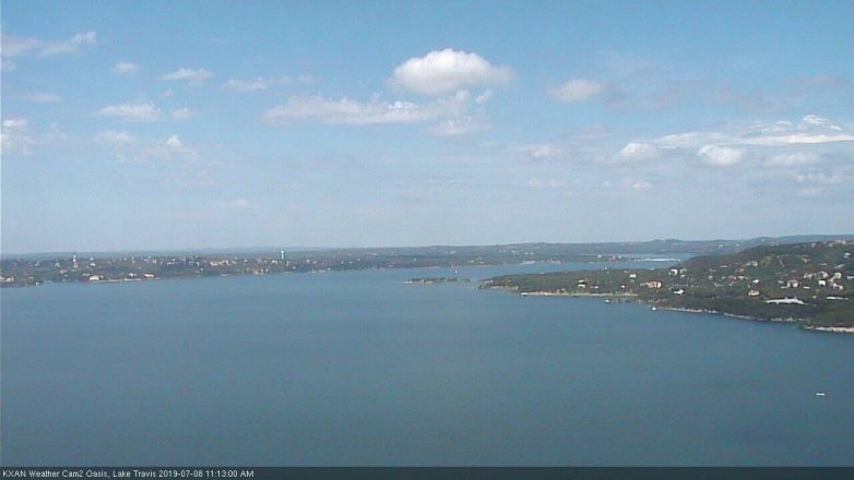 Lake Travis webcam, July 8, 2019 10:15 AM CT