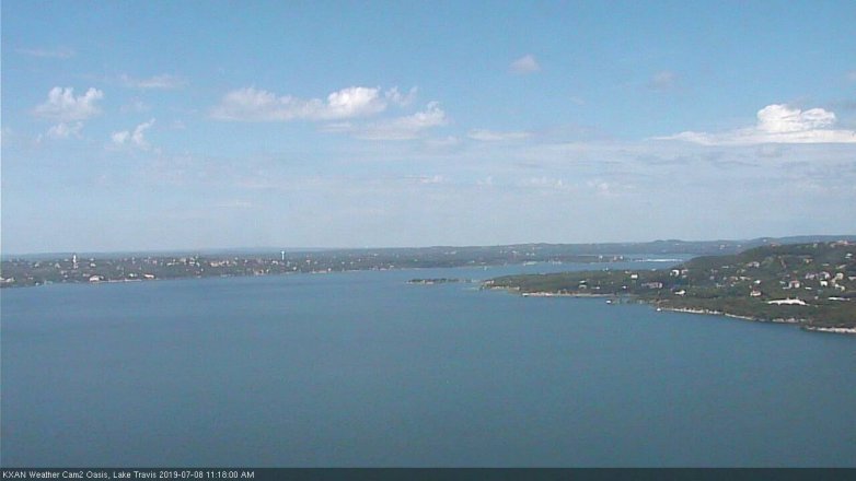 Lake Travis webcam, July 8, 2019 10:20 AM CT