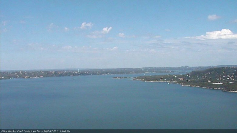 Lake Travis webcam, July 8, 2019 10:25 AM CT