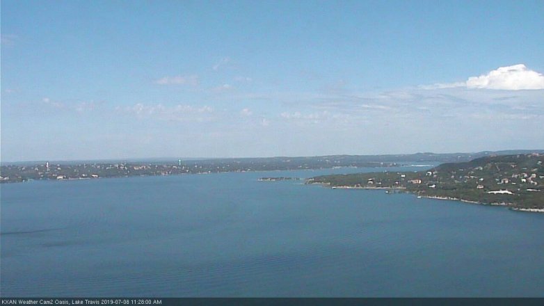 Lake Travis webcam, July 8, 2019 10:30 AM CT