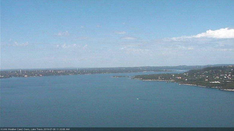 Lake Travis webcam, July 8, 2019 10:35 AM CT