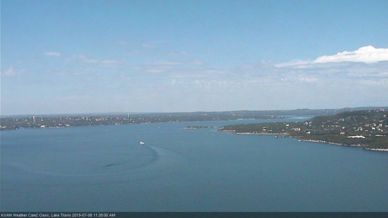 Lake Travis webcam, July 8, 2019 10:40 AM CT