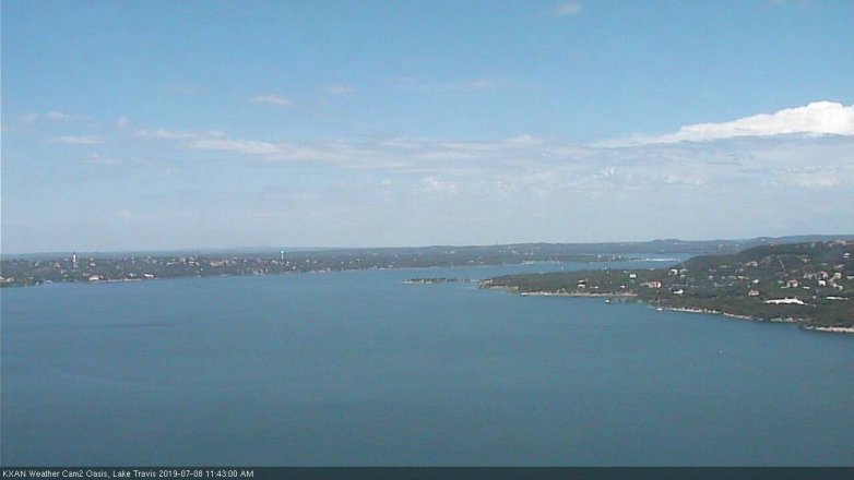 Lake Travis webcam, July 8, 2019 10:45 AM CT