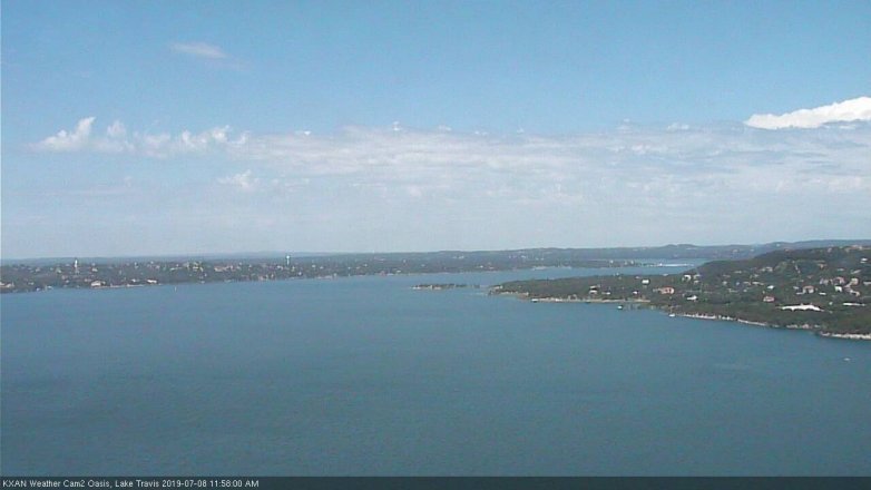 Lake Travis webcam, July 8, 2019 11:00 AM CT