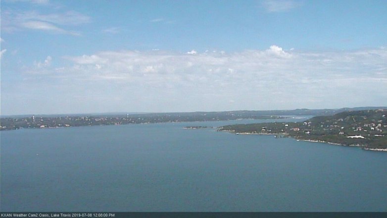 Lake Travis webcam, July 8, 2019 11:10 AM CT