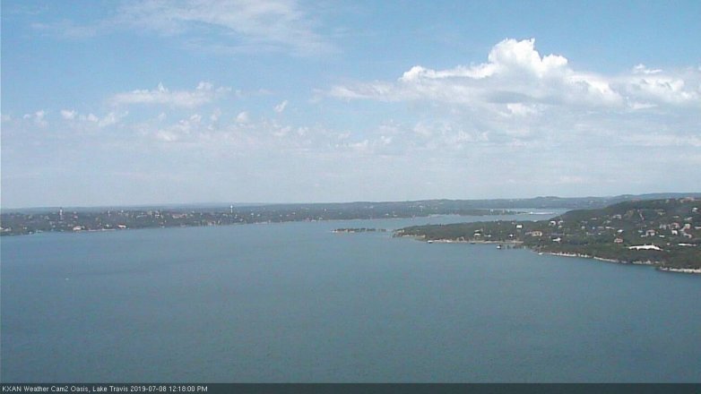Lake Travis webcam, July 8, 2019 11:20 AM CT