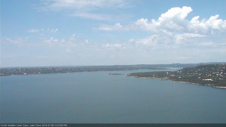 Lake Travis webcam, July 8, 2019 11:25 AM CT