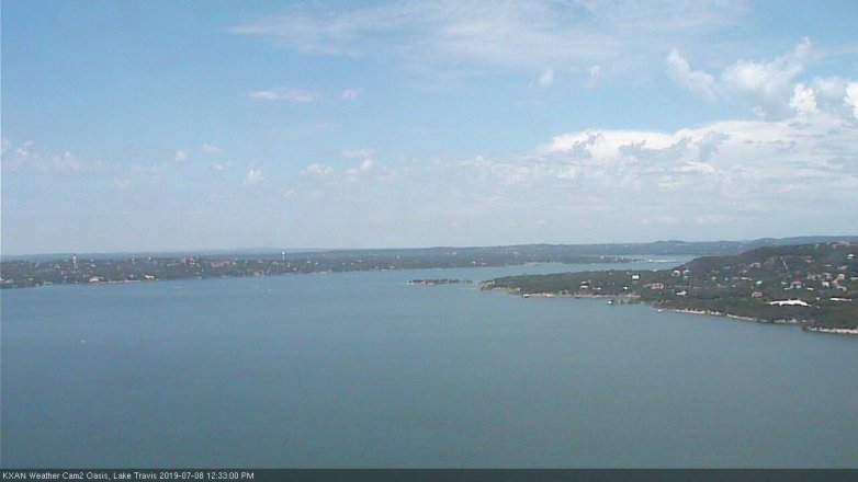 Lake Travis webcam, July 8, 2019 11:35 AM CT
