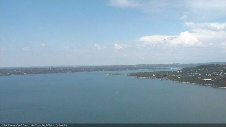 Lake Travis webcam, July 8, 2019 11:45 AM CT