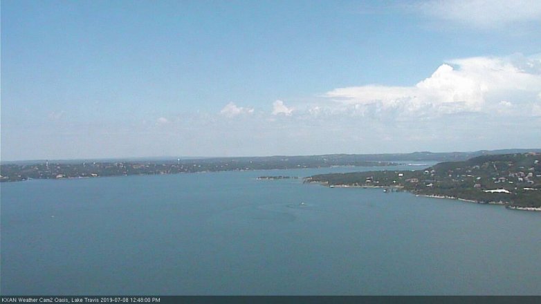 Lake Travis webcam, July 8, 2019 11:50 AM CT