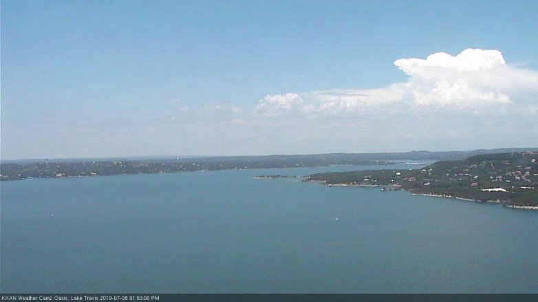 Lake Travis webcam, July 8, 2019 12:05 PM CT