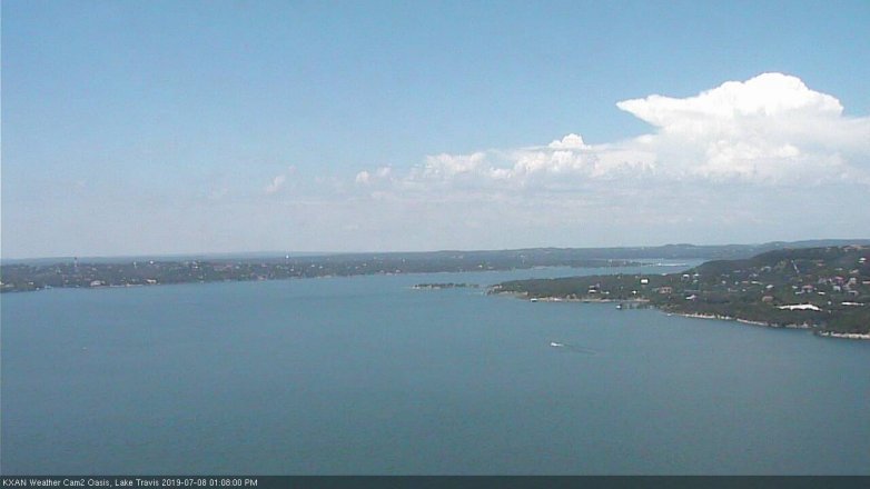 Lake Travis webcam, July 8, 2019 12:10 PM CT