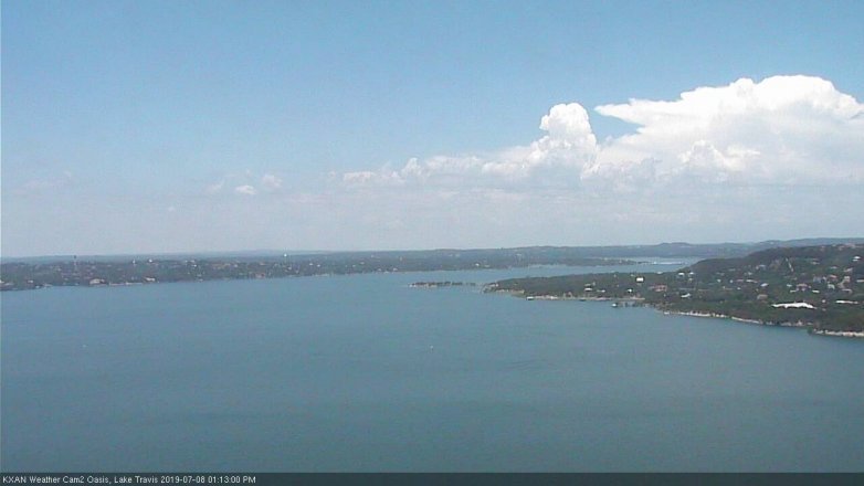 Lake Travis webcam, July 8, 2019 12:15 PM CT