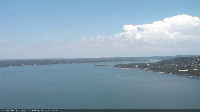 Lake Travis webcam, July 8, 2019 12:20 PM CT