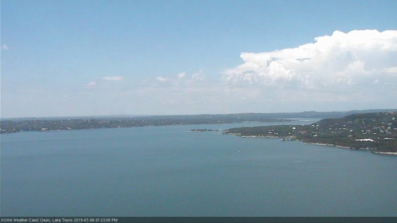 Lake Travis webcam, July 8, 2019 12:25 PM CT