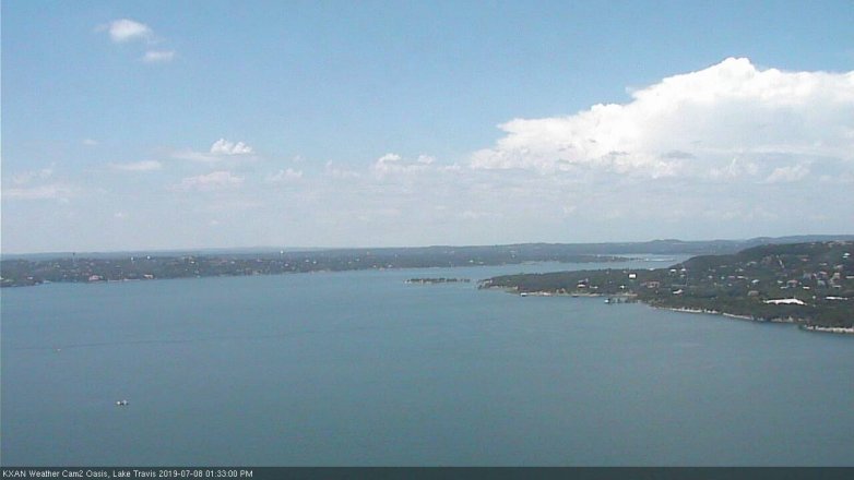 Lake Travis webcam, July 8, 2019 12:35 PM CT