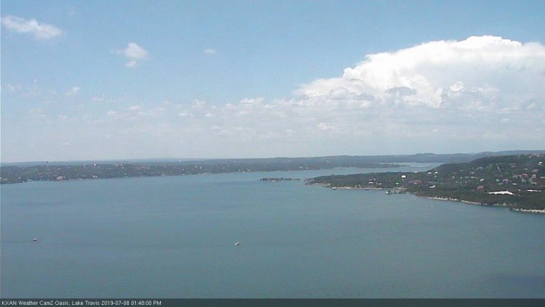 Lake Travis webcam, July 8, 2019 12:50 PM CT