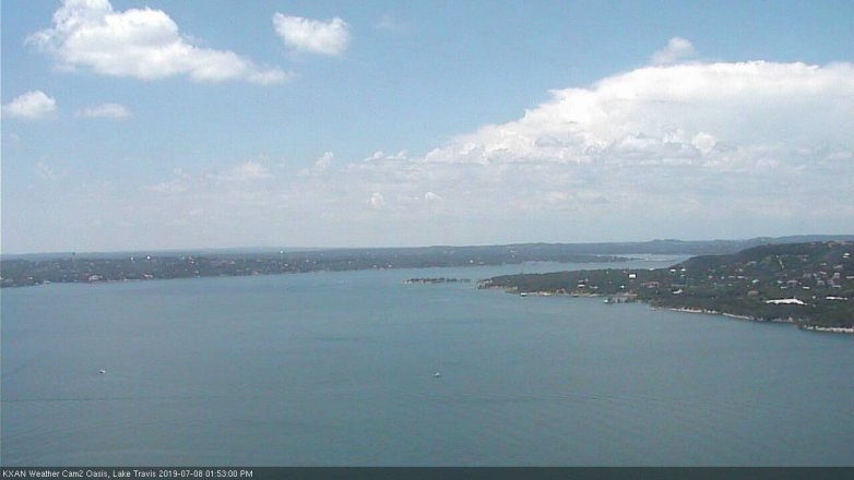 Lake Travis webcam, July 8, 2019 12:55 PM CT