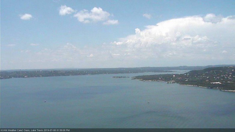 Lake Travis webcam, July 8, 2019 1:00 PM CT