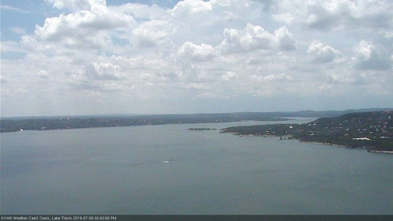 Lake Travis webcam, July 8, 2019 1:45 PM CT