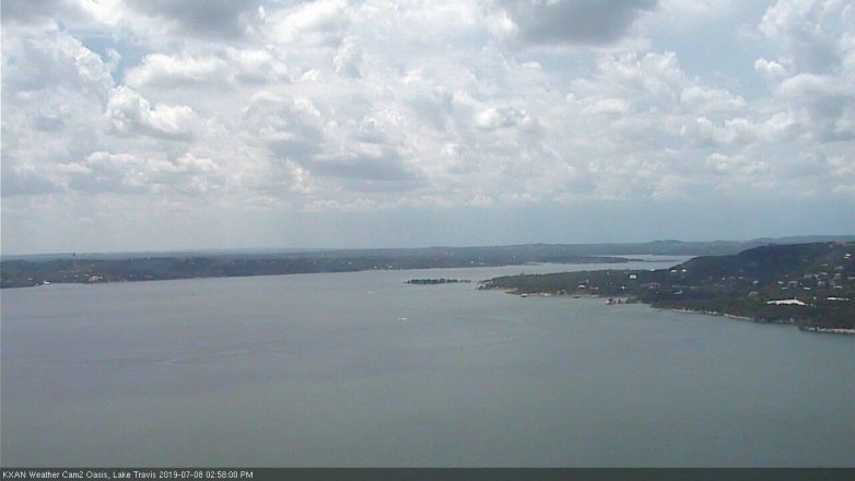Lake Travis webcam, July 8, 2019 2:00 PM CT