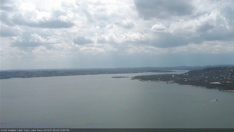 Lake Travis webcam, July 8, 2019 2:15 PM CT