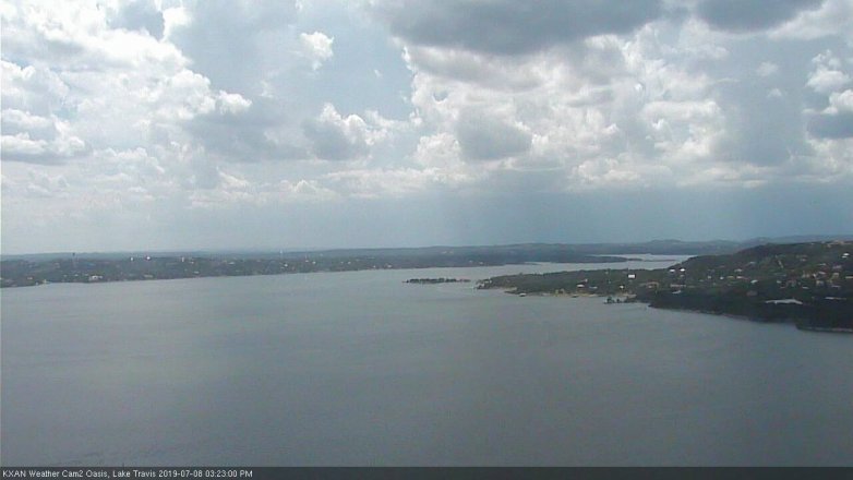 Lake Travis webcam, July 8, 2019 2:25 PM CT