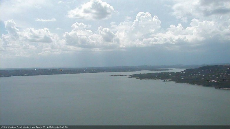 Lake Travis webcam, July 8, 2019 2:45 PM CT