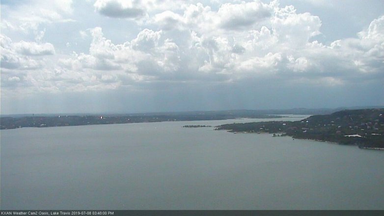 Lake Travis webcam, July 8, 2019 2:50 PM CT