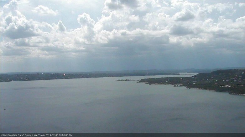 Lake Travis webcam, July 8, 2019 2:55 PM CT