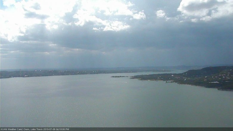 Lake Travis webcam, July 8, 2019 3:20 PM CT