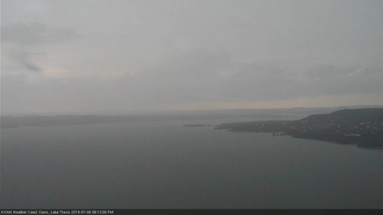 Lake Travis webcam, July 8, 2019 5:15 PM CT