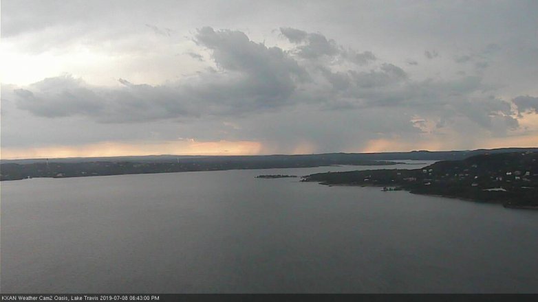 Lake Travis webcam, July 8, 2019 5:45 PM CT