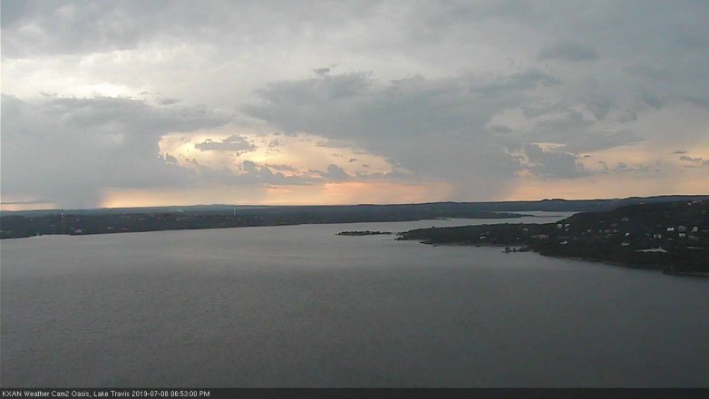 Lake Travis webcam, July 8, 2019 5:55 PM CT
