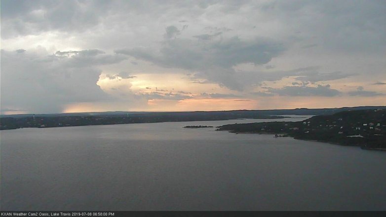 Lake Travis webcam, July 8, 2019 6:00 PM CT