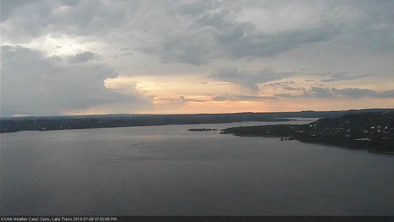 Lake Travis webcam, July 8, 2019 6:05 PM CT
