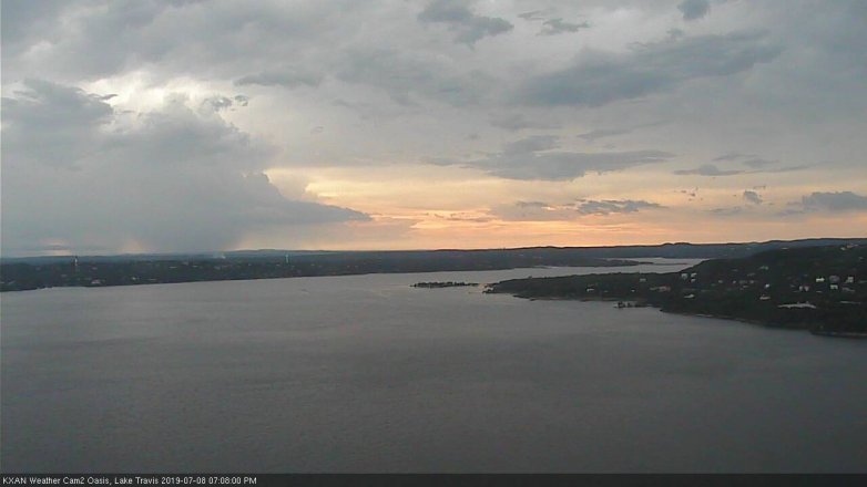 Lake Travis webcam, July 8, 2019 6:10 PM CT