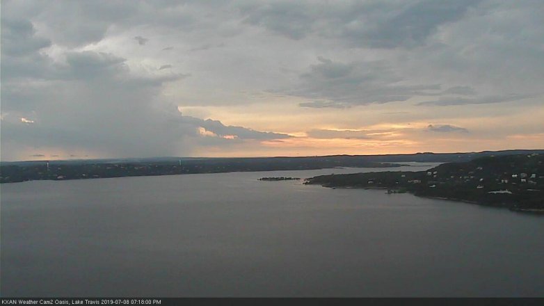 Lake Travis webcam, July 8, 2019 6:20 PM CT