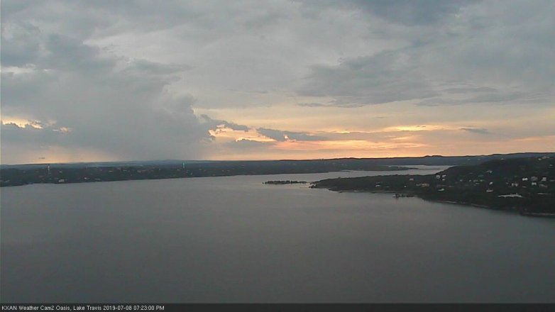 Lake Travis webcam, July 8, 2019 6:25 PM CT