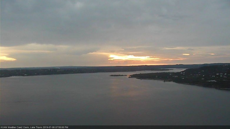 Lake Travis webcam, July 8, 2019 7:00 PM CT