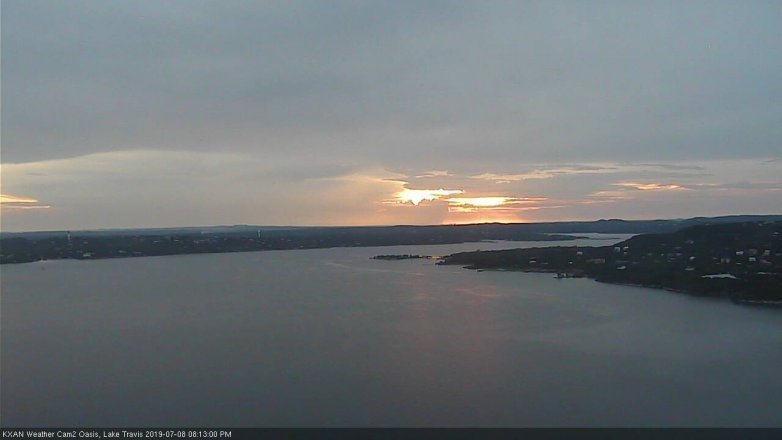 Lake Travis webcam, July 8, 2019 7:15 PM CT