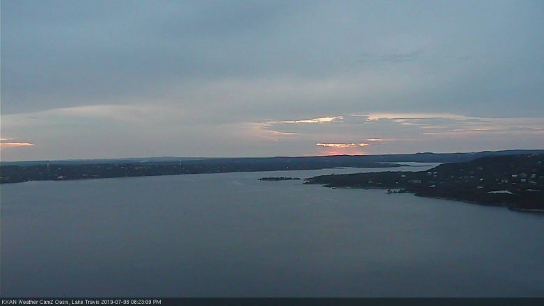 Lake Travis webcam, July 8, 2019 7:25 PM CT