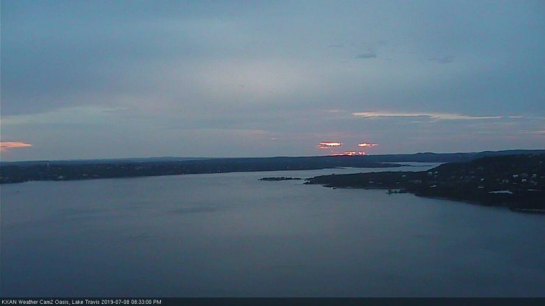 Lake Travis webcam, July 8, 2019 7:35 PM CT