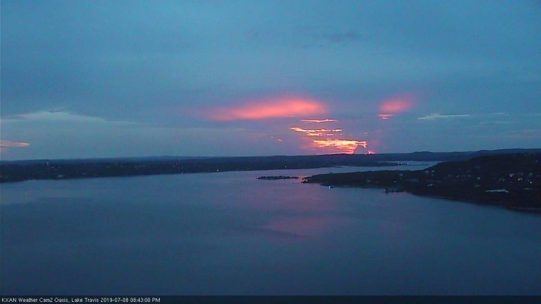 Lake Travis webcam, July 8, 2019 7:45 PM CT