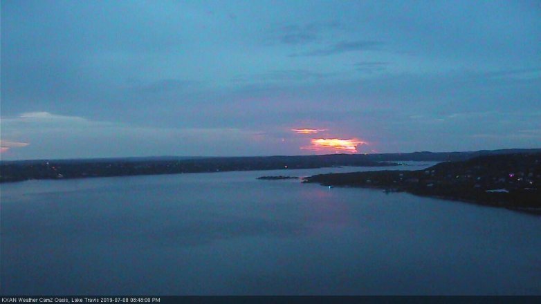 Lake Travis webcam, July 8, 2019 7:50 PM CT